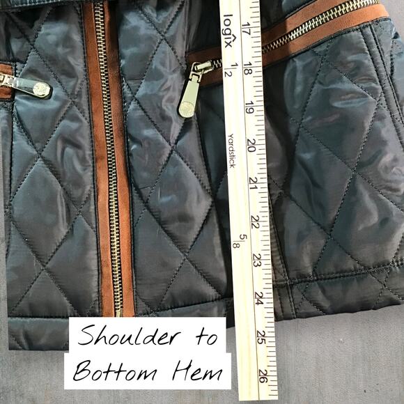 Vince Camuto Quilted Equestrian Riding Field Jacket Women’s M Olive Green Belted - Picture 7 of 10